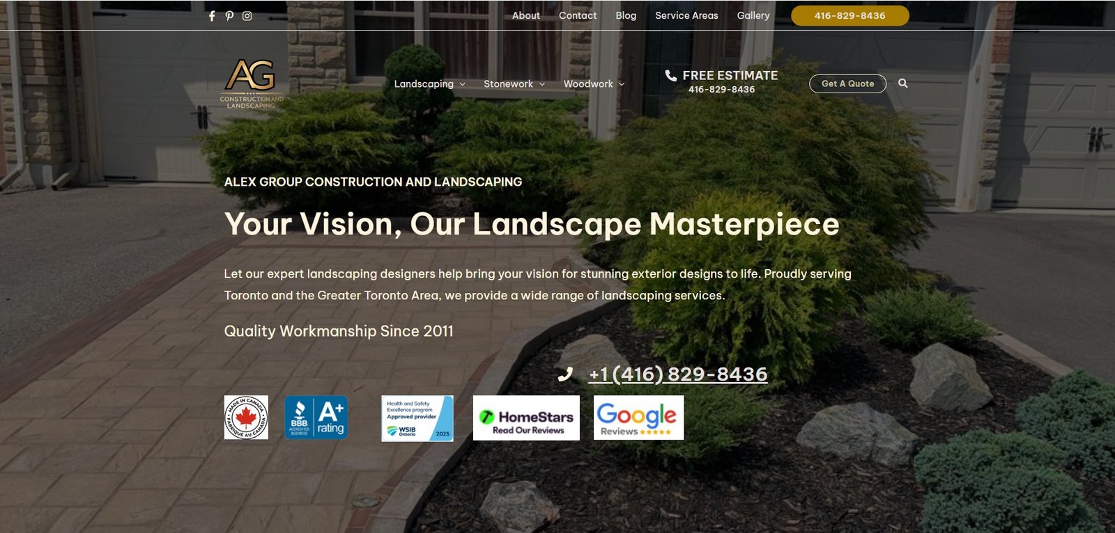 Website Design For AlexGroupConstruction